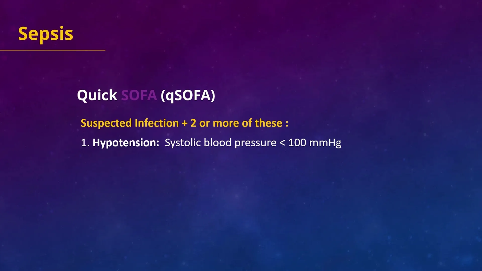 קריטריונים לזיהוי ספסיס