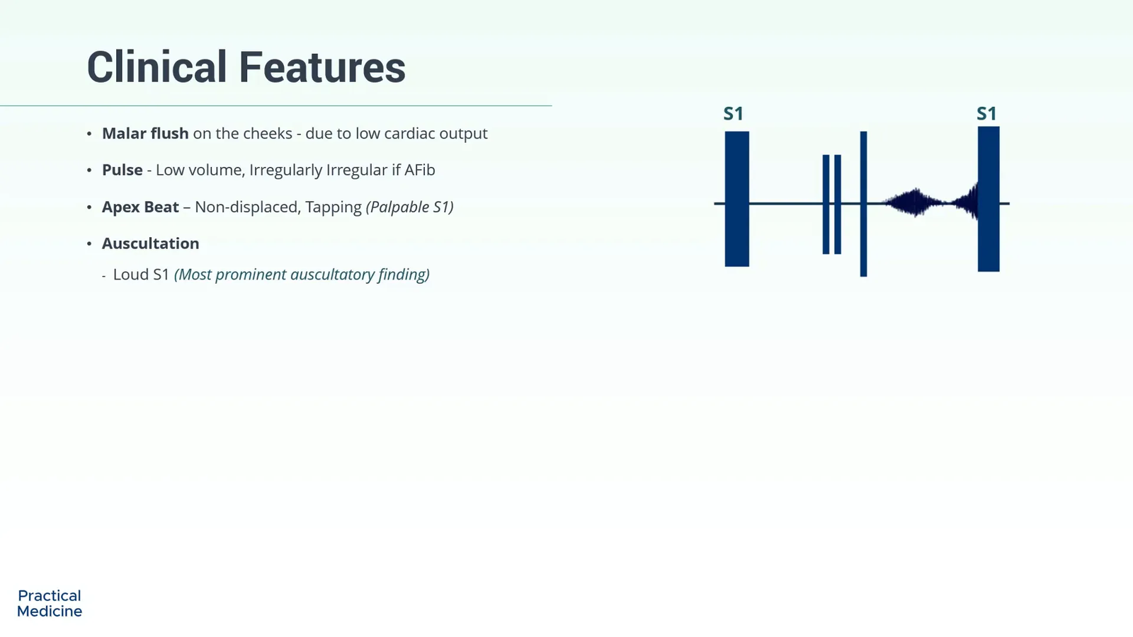 צליל ראשון חזק בבדיקת לב