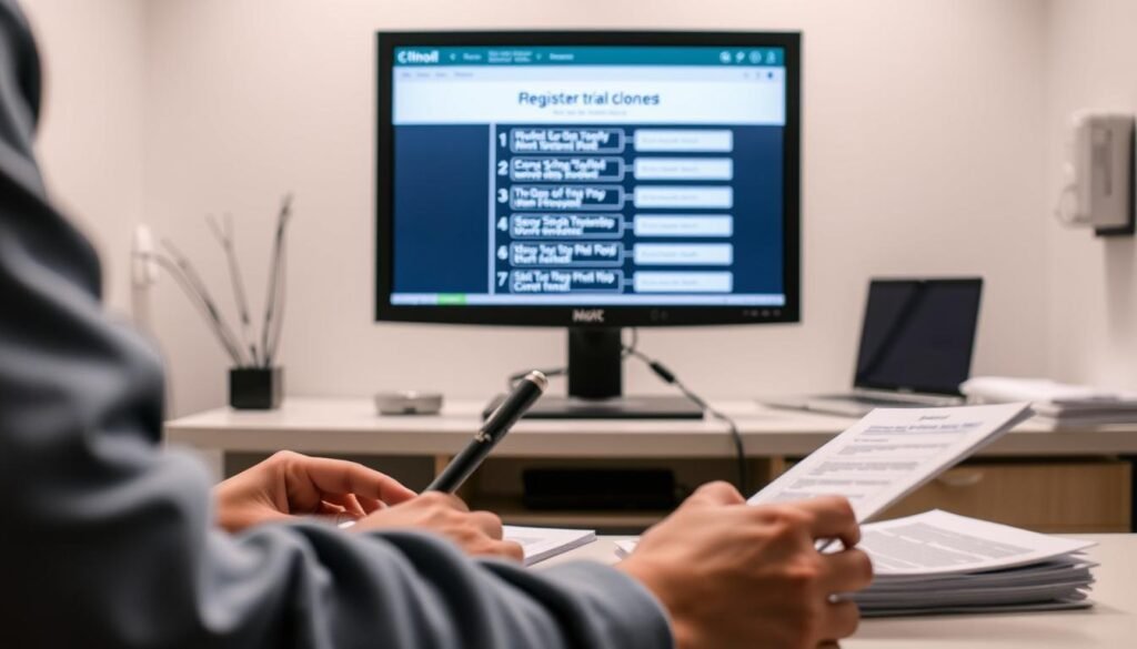 תהליך רישום לניסוי קליני